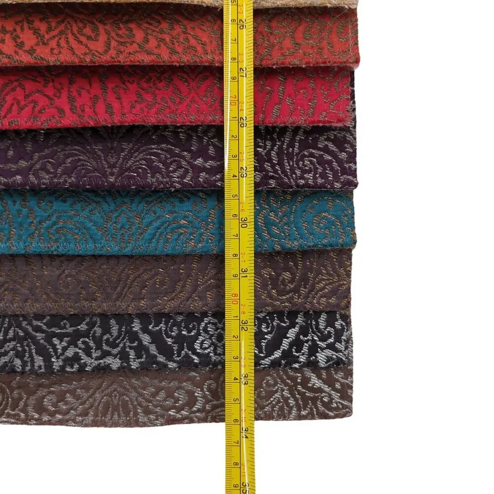 CASAMANCE Monture Sample Book Fabric 12 Swatches Silver Damask Metallic 33 x 27